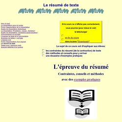 le résumé de texte pearltrees