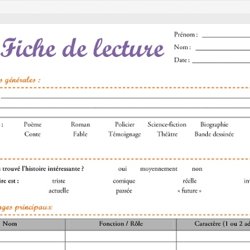 modele fiche de lecture lycee  Document Online