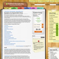 Examples Of Argumentative Essays Free Samples Pearltrees Examples Of Argumentative Essays Free Samples High School Admission Essay also Www Oppapers Com Essays Apa College Papers For Sale