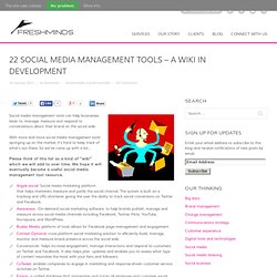 que es social media tools