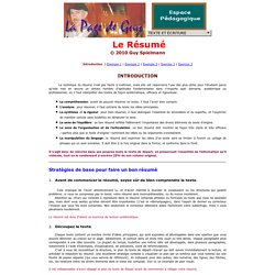 le résumé de texte pearltrees