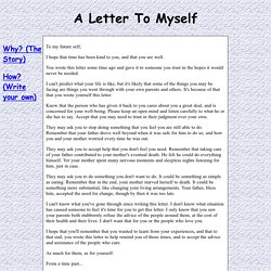 Write a future letter to myself