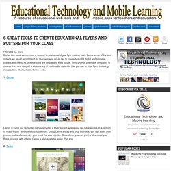 6 great tools to create educational flyers and posters for your educational flyers