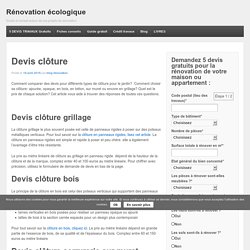 Devis cloture rigide