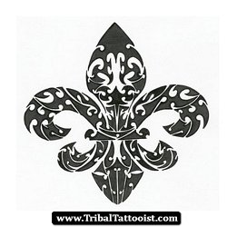 Tattoo Fleur De Lys Tribal 01 (JPEG Image, 363 × 350 pixels)
