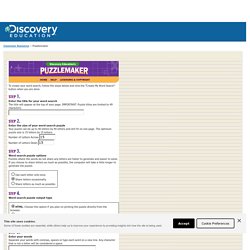 Make Your Own Word Search With Discovery Education S Make Your Own Word Search With Discovery Education S