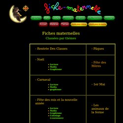 fiches maternelles gratuites classées par thèmes noël carnaval
