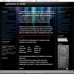 Quelles Couleurs Utiliser Pour Peindre La Peau Comment Obtenir Une
