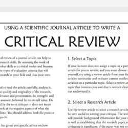 Review of scientific journal article