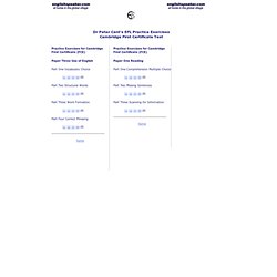 Free FCE Practice Reading Use Of English Exercises Tests Cambridge First