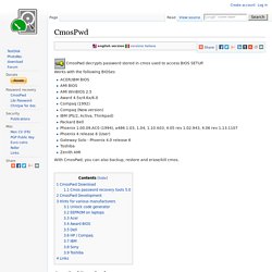 TÉLÉCHARGER CMOSPWD WINDOWS 7