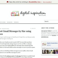 gmail tricks tips pearltrees how to sort gmail by size